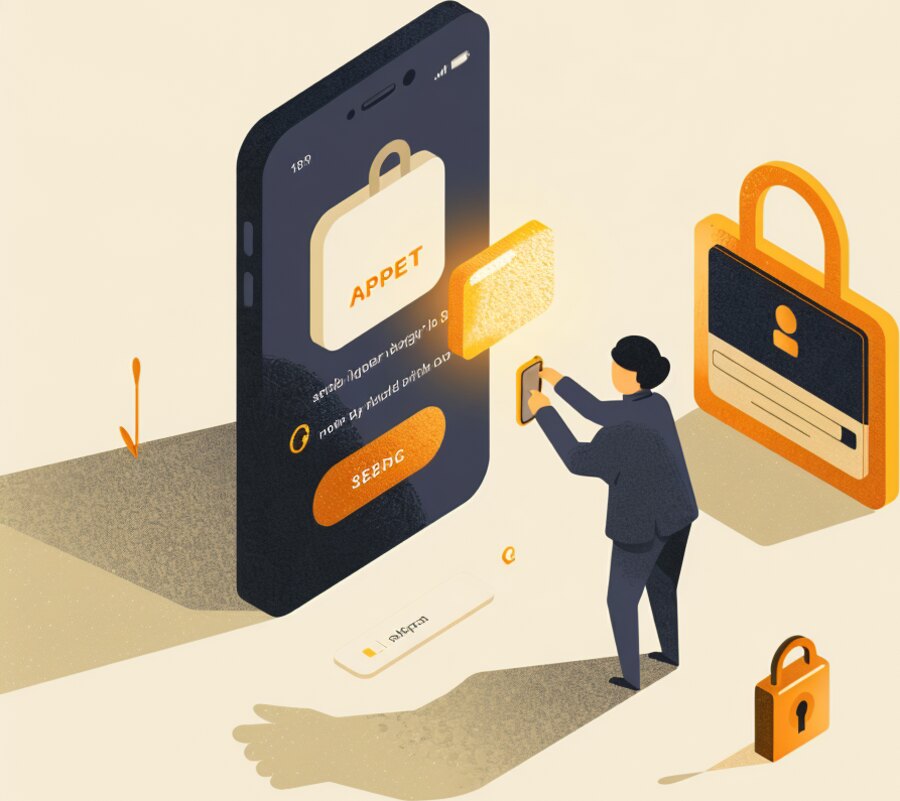 A person tapping approve on a phone login prompt as a shadowy hand catches the glowing session token, an untouched padlock nearby
